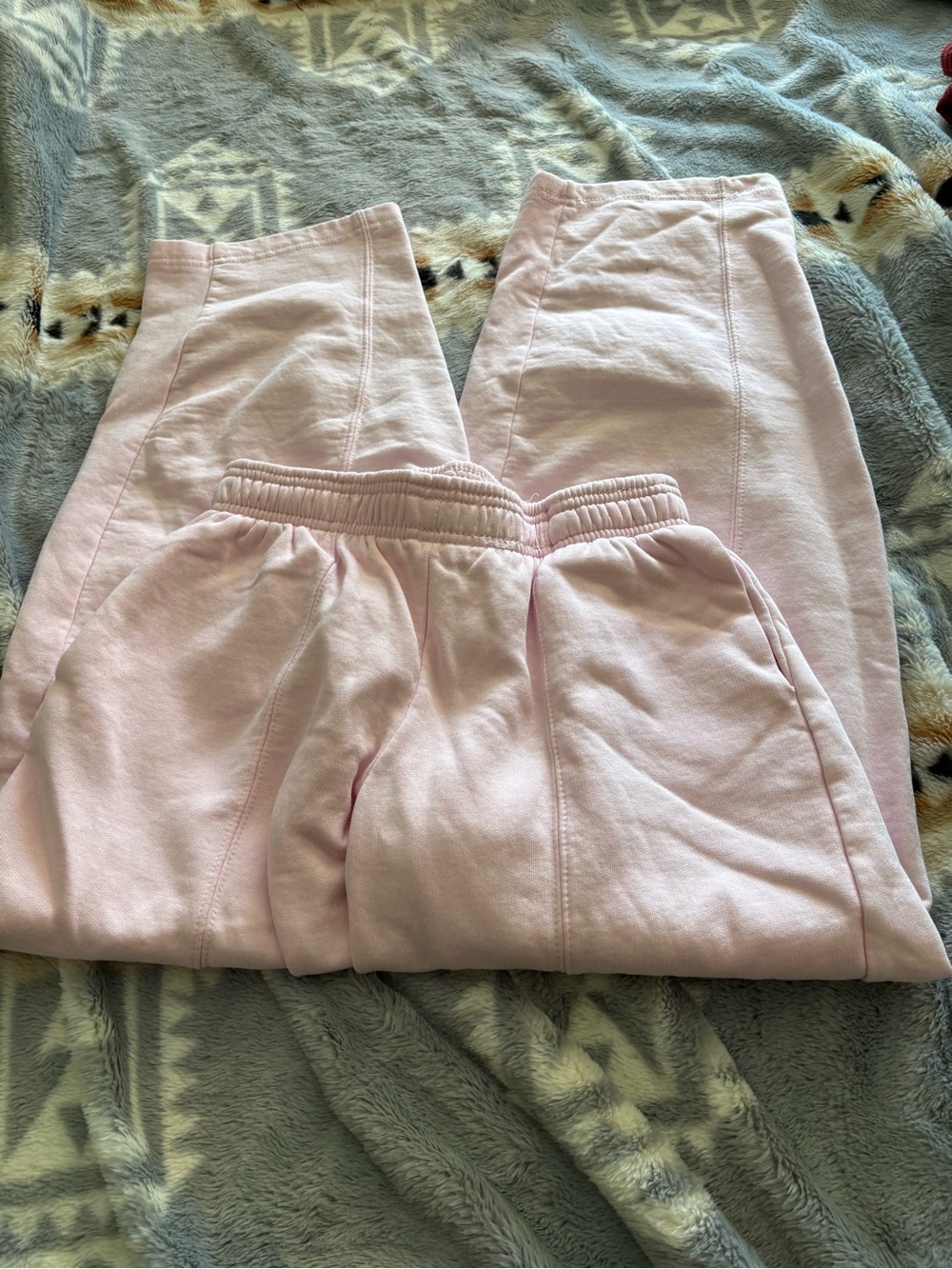 Zara Light Pink Wide Leg Jumpsuit-Style Pants